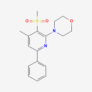 molecular formula C17H20N2O3S B2748432 4-[4-Methyl-3-(methylsulfonyl)-6-phenyl-2-pyridinyl]morpholine CAS No. 339017-11-7