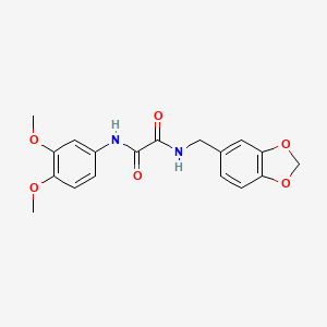 N-(1,3-benzodioxol-5-ylmethyl)-N'-(3,4-dimethoxyphenyl)oxamide