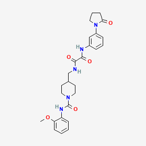 N1-((1-((2-methoxyphenyl)carbamoyl)piperidin-4-yl)methyl)-N2-(3-(2-oxopyrrolidin-1-yl)phenyl)oxalamide