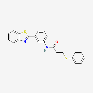 N-(3-(benzo[d]thiazol-2-yl)phenyl)-3-(phenylthio)propanamide