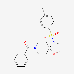 molecular formula C21H24N2O4S B2748454 苯基(4-对甲苯磺酰-1-氧-4,8-二氮杂螺[4.5]癸烷-8-基)甲酮 CAS No. 896379-11-6