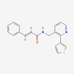 N-((2-(thiophen-3-yl)pyridin-3-yl)methyl)cinnamamide