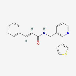 molecular formula C19H16N2OS B2748455 N-((2-(噻吩-3-基)吡啶-3-基)甲基)肉桂酰胺 CAS No. 2035000-49-6