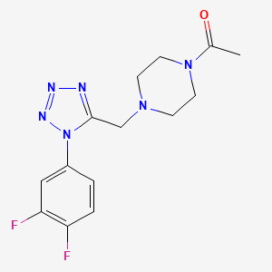 1-(4-((1-(3,4-difluorophenyl)-1H-tetrazol-5-yl)methyl)piperazin-1-yl)ethanone