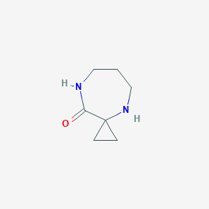 molecular formula C7H12N2O B2748478 4,8-Diazaspiro[2.6]nonan-9-one CAS No. 2138014-33-0