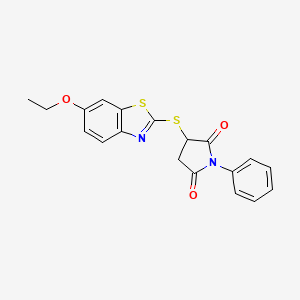 3-[(6-Ethoxy-1,3-benzothiazol-2-yl)sulfanyl]-1-phenylpyrrolidine-2,5-dione
