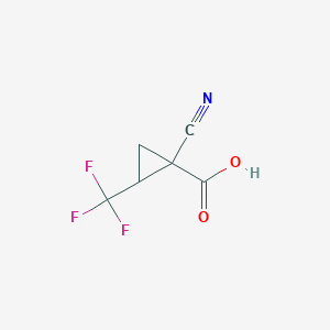 1-Cyano-2-(trifluoromethyl)cyclopropane-1-carboxylic acid
