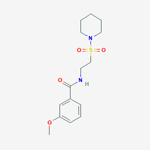 3-methoxy-N-(2-piperidin-1-ylsulfonylethyl)benzamide