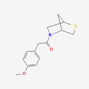 1-(2-Thia-5-azabicyclo[2.2.1]heptan-5-yl)-2-(4-methoxyphenyl)ethanone