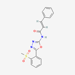 N-(5-(2-(methylsulfonyl)phenyl)-1,3,4-oxadiazol-2-yl)cinnamamide