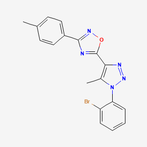 5-[1-(2-bromophenyl)-5-methyl-1H-1,2,3-triazol-4-yl]-3-(4-methylphenyl)-1,2,4-oxadiazole