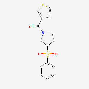 (3-(Phenylsulfonyl)pyrrolidin-1-yl)(thiophen-3-yl)methanone