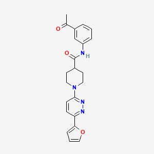 molecular formula C22H22N4O3 B2748502 N-(3-acetylphenyl)-1-(6-(furan-2-yl)pyridazin-3-yl)piperidine-4-carboxamide CAS No. 1105233-74-6