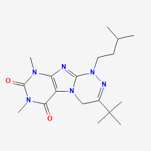 3-(tert-butyl)-1-isopentyl-7,9-dimethyl-7,9-dihydro-[1,2,4]triazino[3,4-f]purine-6,8(1H,4H)-dione