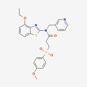 N-(4-ethoxybenzo[d]thiazol-2-yl)-3-((4-methoxyphenyl)sulfonyl)-N-(pyridin-3-ylmethyl)propanamide