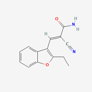 (E)-2-cyano-3-(2-ethyl-1-benzofuran-3-yl)prop-2-enamide