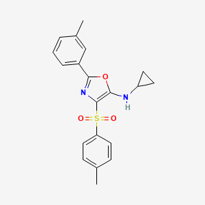 N-cyclopropyl-2-(m-tolyl)-4-tosyloxazol-5-amine