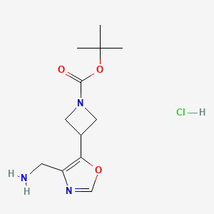 Tert-butyl 3-[4-(aminomethyl)-1,3-oxazol-5-yl]azetidine-1-carboxylate hydrochloride