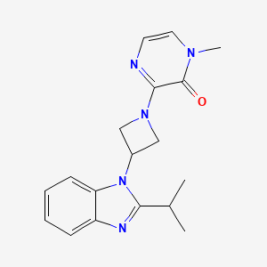 1-Methyl-3-[3-(2-propan-2-ylbenzimidazol-1-yl)azetidin-1-yl]pyrazin-2-one