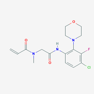 N-[2-(4-Chloro-3-fluoro-2-morpholin-4-ylanilino)-2-oxoethyl]-N-methylprop-2-enamide
