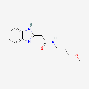 2-(1H-1,3-benzodiazol-2-yl)-N-(3-methoxypropyl)acetamide