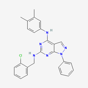 N~6~-(2-chlorobenzyl)-N~4~-(3,4-dimethylphenyl)-1-phenyl-1H-pyrazolo[3,4-d]pyrimidine-4,6-diamine