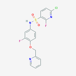 6-Chloro-2-fluoro-N-[3-fluoro-4-(pyridin-2-ylmethoxy)phenyl]pyridine-3-sulfonamide