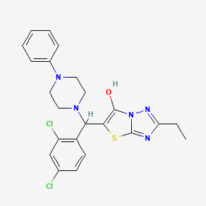5-((2,4-Dichlorophenyl)(4-phenylpiperazin-1-yl)methyl)-2-ethylthiazolo[3,2-b][1,2,4]triazol-6-ol