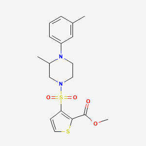 Methyl 3-{[3-methyl-4-(3-methylphenyl)piperazin-1-yl]sulfonyl}thiophene-2-carboxylate