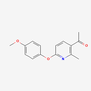 molecular formula C15H15NO3 B2748551 1-[6-(4-Methoxyphenoxy)-2-methyl-3-pyridinyl]-1-ethanone CAS No. 478064-80-1