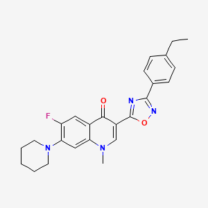 3-[3-(4-ethylphenyl)-1,2,4-oxadiazol-5-yl]-6-fluoro-1-methyl-7-piperidin-1-ylquinolin-4(1H)-one