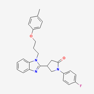 1-(4-fluorophenyl)-4-(1-(3-(p-tolyloxy)propyl)-1H-benzo[d]imidazol-2-yl)pyrrolidin-2-one