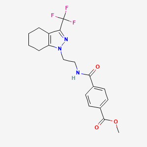 methyl 4-((2-(3-(trifluoromethyl)-4,5,6,7-tetrahydro-1H-indazol-1-yl)ethyl)carbamoyl)benzoate
