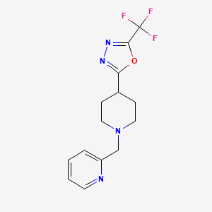 2-(1-(Pyridin-2-ylmethyl)piperidin-4-yl)-5-(trifluoromethyl)-1,3,4-oxadiazole