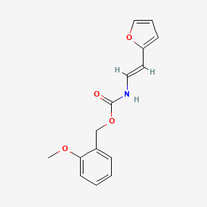 molecular formula C15H15NO4 B2748566 (2-methoxyphenyl)methyl N-[(E)-2-(furan-2-yl)ethenyl]carbamate CAS No. 338399-82-9