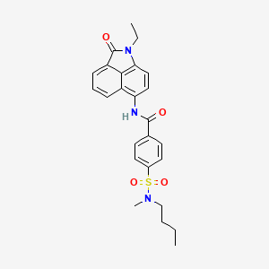 molecular formula C25H27N3O4S B2748574 4-(N-butyl-N-methylsulfamoyl)-N-(1-ethyl-2-oxo-1,2-dihydrobenzo[cd]indol-6-yl)benzamide CAS No. 683762-46-1