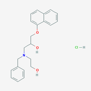 molecular formula C22H26ClNO3 B2748575 1-(Benzyl(2-hydroxyethyl)amino)-3-(naphthalen-1-yloxy)propan-2-ol hydrochloride CAS No. 1323538-04-0