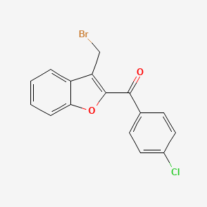 molecular formula C16H10BrClO2 B2748579 [3-(溴甲基)-1-苯并呋喃-2-基](4-氯苯基)甲酮 CAS No. 67534-85-4