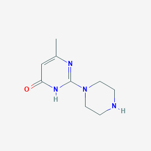 molecular formula C9H14N4O B2748588 6-Methyl-2-piperazin-1-yl-3H-pyrimidin-4-one CAS No. 459182-13-9