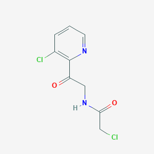 molecular formula C9H8Cl2N2O2 B2748590 2-Chloro-N-[2-(3-chloropyridin-2-yl)-2-oxoethyl]acetamide CAS No. 2411278-54-9