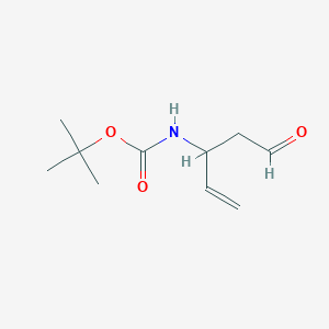 molecular formula C10H17NO3 B2748595 N-Boc-(+/-)-3-氨基戊-4-烯醛 CAS No. 1335042-01-7