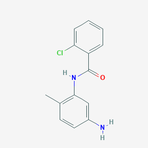 molecular formula C14H13ClN2O B2748596 N-(5-amino-2-methylphenyl)-2-chlorobenzamide CAS No. 436089-22-4