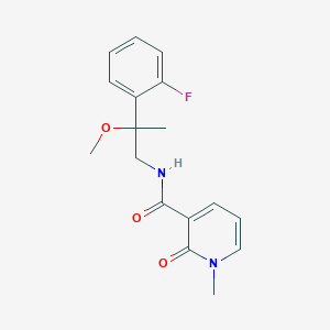 molecular formula C17H19FN2O3 B2748600 N-(2-(2-fluorophenyl)-2-methoxypropyl)-1-methyl-2-oxo-1,2-dihydropyridine-3-carboxamide CAS No. 1797558-45-2