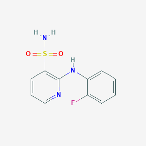 molecular formula C11H10FN3O2S B2748608 2-[(2-Fluorophenyl)amino]pyridine-3-sulfonamide CAS No. 1340757-38-1