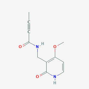 molecular formula C11H12N2O3 B2748612 N-[(4-Methoxy-2-oxo-1H-pyridin-3-yl)methyl]but-2-ynamide CAS No. 2411227-84-2