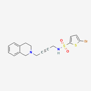 molecular formula C17H17BrN2O2S2 B2748620 5-bromo-N-(4-(3,4-dihydroisoquinolin-2(1H)-yl)but-2-yn-1-yl)thiophene-2-sulfonamide CAS No. 1351653-35-4
