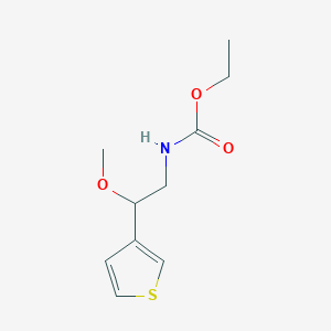 molecular formula C10H15NO3S B2748622 Ethyl (2-methoxy-2-(thiophen-3-yl)ethyl)carbamate CAS No. 1448133-66-1