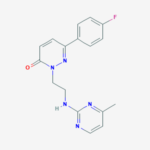 6-(4-Fluorophenyl)-2-[2-[(4-methylpyrimidin-2-yl)amino]ethyl]pyridazin-3-one