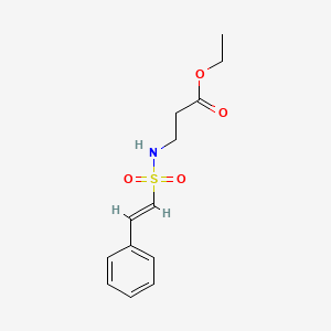 molecular formula C13H17NO4S B2748644 ethyl 3-[[(E)-2-phenylethenyl]sulfonylamino]propanoate CAS No. 1198061-77-6