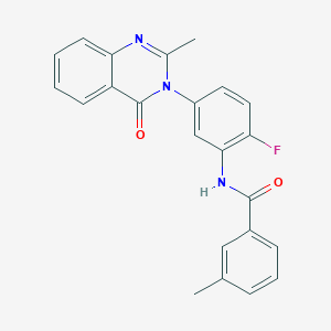 B2748649 N-(2-fluoro-5-(2-methyl-4-oxoquinazolin-3(4H)-yl)phenyl)-3-methylbenzamide CAS No. 899969-57-4